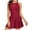 Wine, variant on Women's One Piece Swim Dress High Neck Swimsuit Tummy Control Modest Skirt Bathing Suits Long Swimdress Athletic Slimming Swimdress