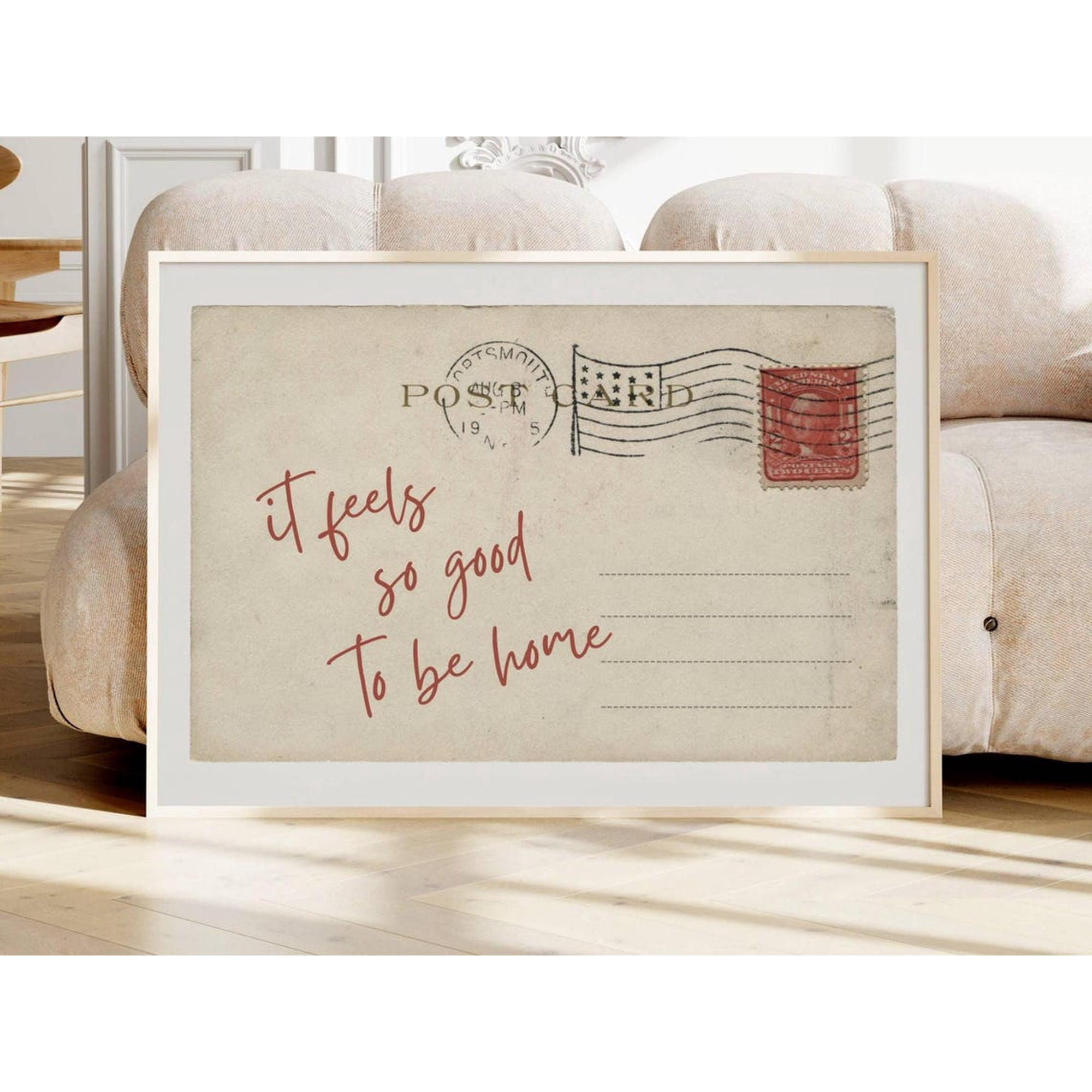 It Feels So Good To Be Home Postcard Wall Art Retro Apartment Decor Trendy Horizontal Aesthetic Dorm Poster Vintage Card Print