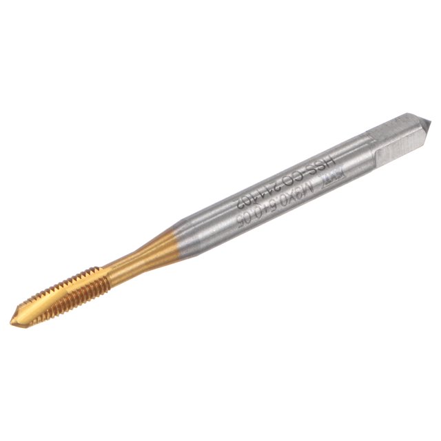 Unique Bargains M3 x 0.5 + 0.05 High Speed Steel Titanium Coated Machine Spiral Point Taps