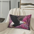 thumbnail image 5 of Daiia Flower Bald Eagle Bedding Waterproof Pillow Protector Zippered Queen – Bed Bug Proof Pillow Encasement-16"x24", 5 of 6