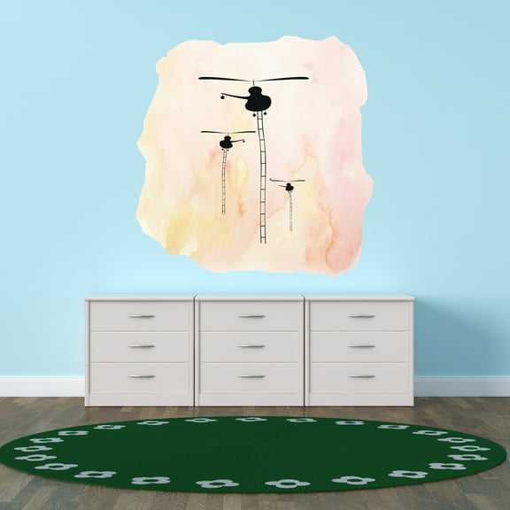 Air Craft Wall Decals for Family Living Room - Rescue Helicopters Helicopter DIY & Creativity Boy Girl Bedroom Wall Sticker - Size: 10 In x 10 In