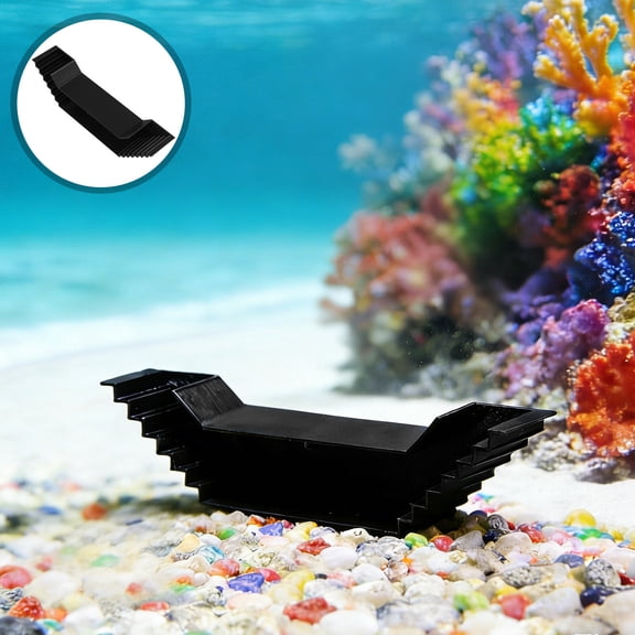 NICERIO Aquarium Fish and Shrimp Black Tunnel Hideout Durable Plastic Tank Decor