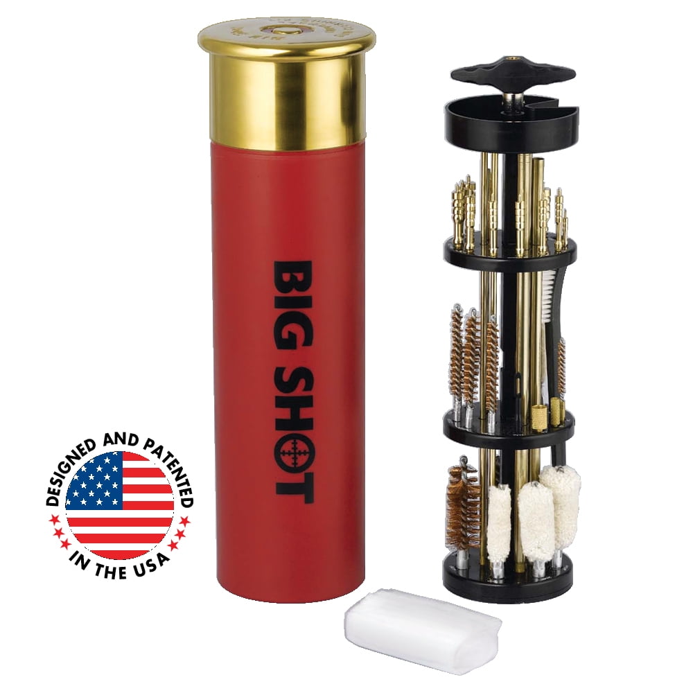 Bullseye Big Shot Piece Kit Universal Gun Cleaning Kit 17 45 Caliber 14 Shot Shell Plastic Storage Case Walmart Com