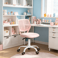 thumbnail image 1 of Homy Casa Pink Kids Desk Chair, Adjustable Swivel Small Task Chair with Wheels, Armless Study Chair for Bedroom, 1 of 10