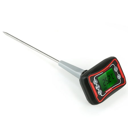 What Is A Patio Steak Digital Food BBQ Cooking Thermometer Instant Read Pyrometer Temperature Gauge with Adjustable Probe LCD Backlit Display for BBQ Barbecue Kitchen Steak Milk Water Meat ()