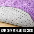 thumbnail image 6 of Softlife Cute Fluffy Oval Rug for Bedroom Soft Carpet, 2.6' x 5.3' , Purple, 6 of 8