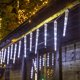 thumbnail image 5 of Lámpara Luz de lluvia de meteoritos LED de Navidad Luces de tira de cono de hielo de vacaciones impermeables, 5 of 8