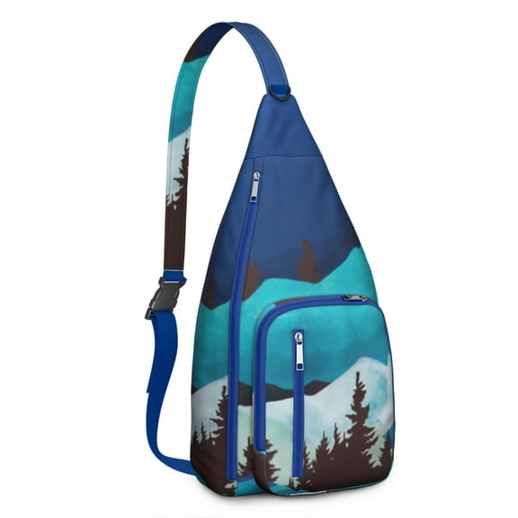 Galactic Adventure Sling Bag - Colorful Space Scene Crossbody Backpack