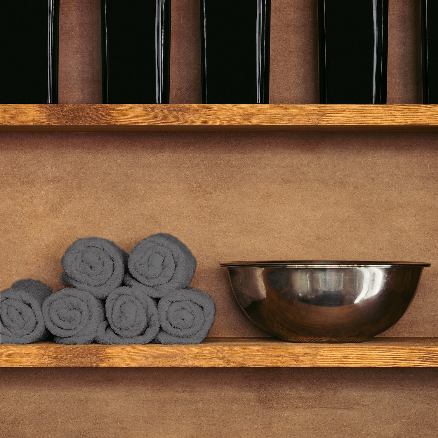 Arkwright Bleach Safe Jr. Salon Towels - 100% Ring Spun Cotton Hand Towel for Spa - (12 Pack) Charcoal