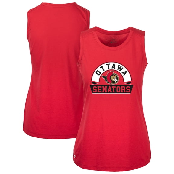 Women's Levelwear  Red Ottawa Senators Macy Banner Arch Tank Top