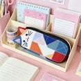 thumbnail image 4 of Summer Saving!Back_to_School Supplies Under $1 dollars!Special Pencil Case Pouch, Pencil Case Compartment Stationery Storage Bag Stationery Pen Bag Multifunctional Storage Pencil Case, A, 4 of 6