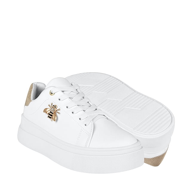 TENIS CASUALES DAMA STYLO 9125 SIMIPIEL BLANCO