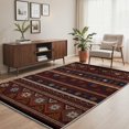thumbnail image 3 of GENIMO 5'x7' Area Rug for Living Room, Machine Washable Non Slip Low Pile Rug for Bedroom Dining Room, Neutral Boho, Rich Brown, 3 of 7