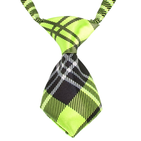Pet Products Checker Plaid Necktie Collars For Small Dogs And Cats
