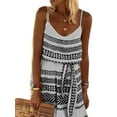 thumbnail image 3 of Gvmfive Women Summer Boho Beach Long Dress Sleeveless Tie Up Ruffles Maxi Dress, 3 of 4