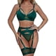thumbnail image 1 of Sexy Lingerie Set For Women 4 Piece Bra And Panty Set With Garter Belt Strappy Lingerie Set With Thigh CuffsXL, 1 of 5