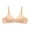 Beige, variant on Plus Size Wireless Thin Cup Floral Print Bra For Women Wire Free Comfort Breathable Lift Anti Sag Bra Side Support Push Up Everyday Bra Hot Pink 38