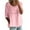 Pink, variant on Lolmot Womens Summer Tops Crewneck Lace Crochet Patchwork Short Sleeve Shirts Casual Solid Color Chiffon Hollow Blouses