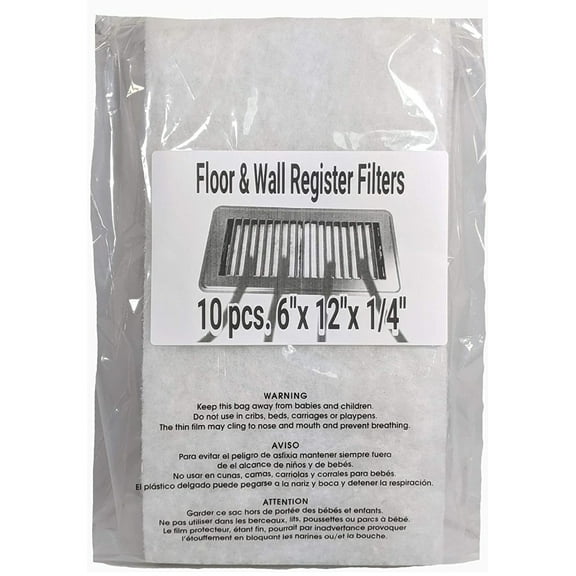 Dogwood Boutique Floor Heat & Air Register Filter 10 Pcs. 6''x 12''x1/4''