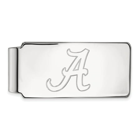 Alabama Money Clip - Sterling Silver Rh-plated LogoArt University of Alabama Money Clip