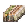 thumbnail image 4 of MKHERT Vintage Bicycle Bike with Flowers On Vintage Wooden House Wall Placemats Table Mats for Dining Room Kitchen Table Decoration 12x18 inch,Set of 6, 4 of 4