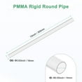 thumbnail image 3 of 1-Pack Clear Rigid Acrylic Pipe, 14mm[0.55"] ID x 16mm[0.63"] OD Plastic Round Tube for Water Cooling System/Lamps/Fountains/Aquariums [305mm/12IN], 3 of 7