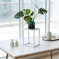 thumbnail image 7 of Surpdew Plant Stand Indoor Outdoor, 12鈥?Square Modern Flower Pot Rack, Heavy Duty Wrought Iron Pedestal Stands Metal Plant Stand For Indoor Outdoor, Sturdy Low Flower Stand Display Planter Shelf, 7 of 7