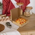 thumbnail image 2 of FRCOLOR Brown Paper Small Pizza Boxes for and Sturdy Takeout Containers 10pcs, 2 of 6