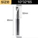 thumbnail image 2 of Single Flute Spiral End Mill 10x32x65mm Carbide Milling Cutter 3D Carving Cutter for Woodworking Ac, 2 of 5
