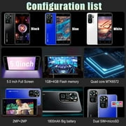 Cell Phone Unlock Clearance, Note10 Smartphone Android Telephone Cellphone 5.0Inch 3G Smartphone 1GB RAM 4GB ROM, Cheap Android Phone, Cheap Unlock Phone, Clearance Cell Phone