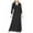 Black, variant on Women Evening Party Wedding Guest Dresses Plus Size Hollow Out Lace Patchwork Solid Loose Hem Casual Long Dress Wine S (US Size:4)