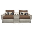 thumbnail image 1 of TKC Fairmont 3 Piece Patio Wicker Loveseat in Dark Brown, 1 of 3