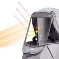 thumbnail image 4 of Sunveno Housse Imperméable Universelle pour Poussette, Bouclier Respirant et Imperméable avec Fenêtre Transparente, Gris, 4 of 8