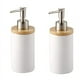 thumbnail image 1 of Dispensador de jabón de cerámica de 2 x 400 ml, estilo nórdico, dispensador de loción, dispensador de jabón para cocina y baño, color blanco, 1 of 6
