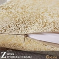 thumbnail image 5 of Gold and White Throw Pillows (18x18, Set of 2) - Glitter Decorative Velvet Cushion Covers, 5 of 5