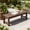 Coffee, variant on Kaleemen Removable 2-Person Outdoor Bench,Weatherproof Poly Lumber Patio Backless Bench for Yard, Porch and Park, Black