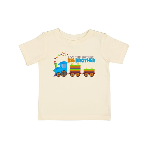 Inktastic I Am the Cutest Big Brother - Train Boys Baby T-Shirt
