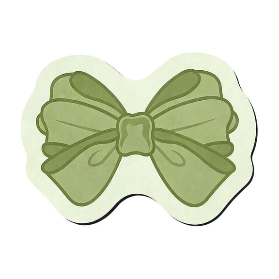 JHyouerji Bathroom Rugs Cute Bow Shaped Non Slip Bath Mats Home Decor Green Soft Plush Absorbent Washable Floor Rug for Entrance Bathroom Decor