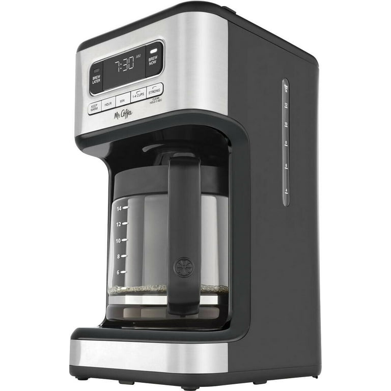 Mr. Coffee® 14 Cup Programmable Coffee Maker, Dark Stainless Steel coffee  maker machine coffee maker - AliExpress