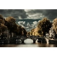 thumbnail image 2 of Berzel, Erin 32x23 Gold Ornate Wood Framed with Double Matting Museum Art Print Titled - Amsterdam Bridge II, 2 of 4