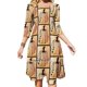 thumbnail image 1 of Hombre, me encanta este vestido acampanado con nudo de calabaza y diseño de moda, vestido holgado de talla grande con lunares de calabaza y lunares vintage, 1 of 6