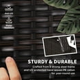 thumbnail image 3 of Outdoor 2 PE Rattan Sun Bathing Chairs w/ Cushions & Pillows, Dark Blue, 3 of 8