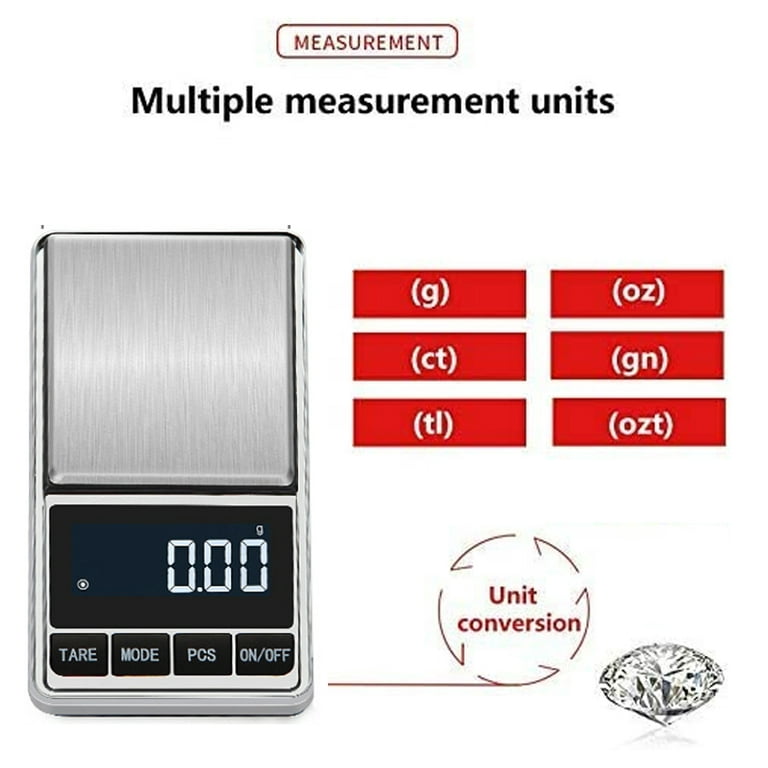 Insten Small Digital Scale .01 gram to 500g Digital Jewelry Scale for  Jewelry Gold Silver Coin Mail Weighting High Precision (Stainless Steel