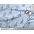 thumbnail image 3 of Soimoi Blue Poly Georgette Fabric Leaf & Paisley Print Sewing Fabric Yard 52 Inch Wide, 3 of 3