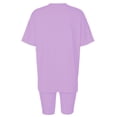 thumbnail image 4 of Grianlook Womens 2 Piece Summer Outfits Short Sleeve Letter Print T-Shirt Bike Shorts Pants Jumpsuits Tracksuit Set, 4 of 4
