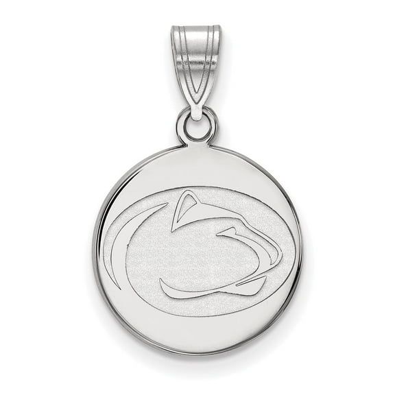 Auriga Fine Jewelry 925 Sterling Silver Rh-plated Medium Disc Pendant for Women (L-22 mm, W-15 mm)