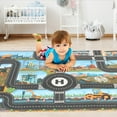 thumbnail image 4 of Game Mat Identify Ability Vivid Fabric Urban Construction Engineering Small Map Toy for Kids, 4 of 10