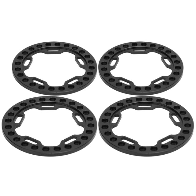 Replacement Wheel Beadlock Rings, 4pcs Cool Appearance Wheel Outer Beadlock Ring For 1/10 RC Cars Black