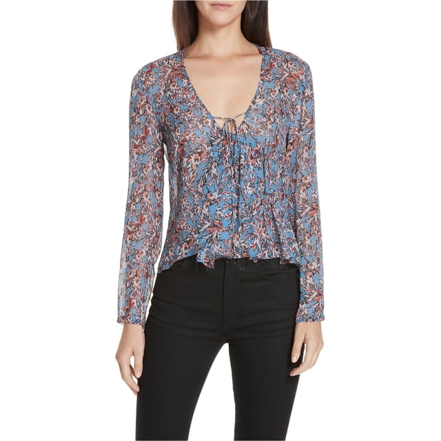 IRO Womens Gosh Peasant Blouse blue 38