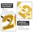 thumbnail image 4 of PTOOTP 1Pair Party Eyeglasses Decors Golden Colored Plastic New Year Costume Accessory, 4 of 6